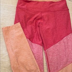 Outdoor Voices pink and orange leggings